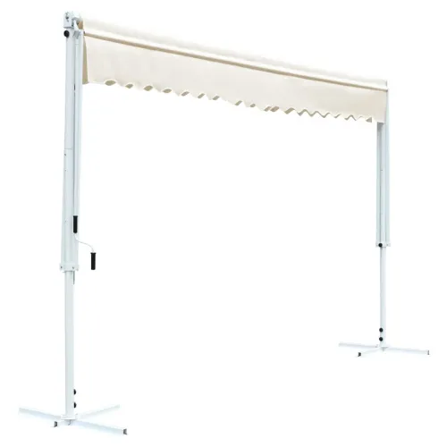 Samostojeća tenda 600 x 300 cm krem - Krema 6 x 3 m 1 s bijelim okvirom Cijena