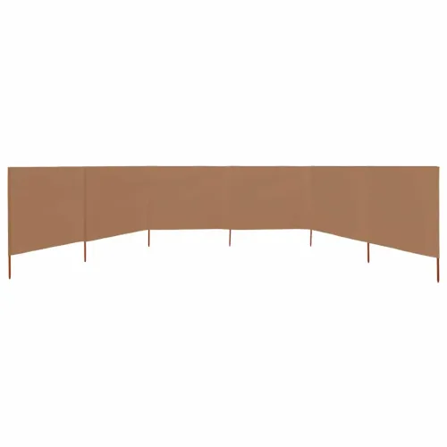 Vjetrobran sa 6 panela od tkanine 800 x 120 cm smeđe-sivi - Sivo-smeđa 800 x 120 cm Cijena