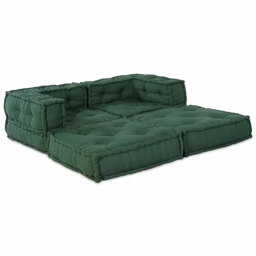 Modularna sofa 2 kom. Tkanina Zelena 140 x 70 x 56 cm - Zelena 2 x kut Cijena