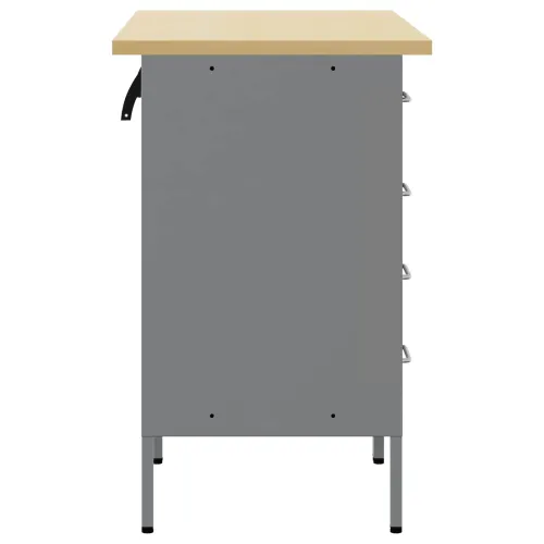 Radni ormar s ladicama 2 kom. Crna i Siva 100 x 55 x 85 cm - Crna Radna klupa 100 cm (5 ladica i 1 vrata) Cijena