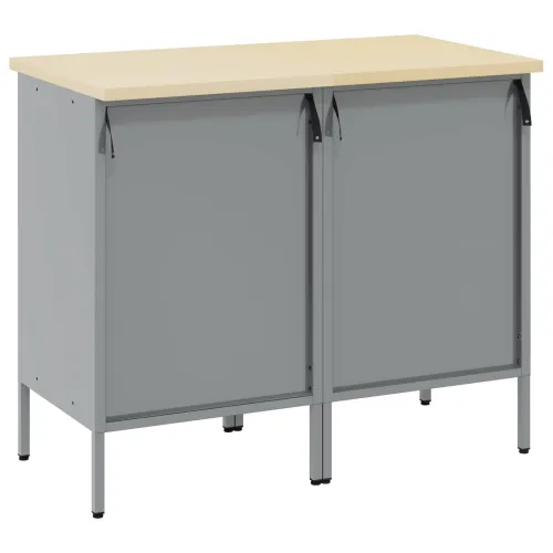 Radni ormar s ladicama 2 kom. Crna i Siva 100 x 55 x 85 cm - Crna Radna klupa 100 cm (5 ladica i 1 vrata) Cijena
