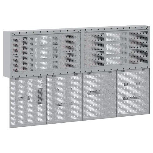 Set ormara za alate 6 kom. Crvena Čelik s prahom premazan - Crvena 200 cm pegboard + ormar s pegboardom Cijena