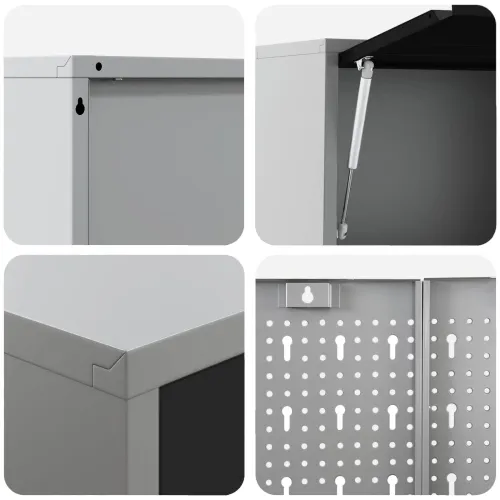 Set radnih ormarića s ladicama s policom s pohranom 5 kom. Crna - Crna radna klupa od 100 cm (5 ladica i 1 vrata) Cijena