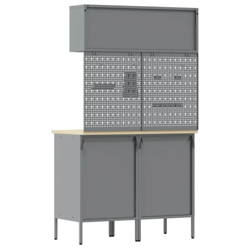 Set radnih ormarića s ladicama s policom s pohranom 5 kom. Crna - Crna radna klupa od 100 cm (5 ladica i 1 vrata) Cijena