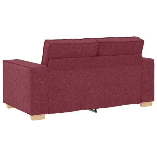 Sofa 3 kom. Vinska crvena Platnasta tkanina - boja crnog vina Cijena