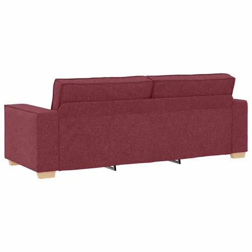 Sofa 3 kom. Vinska crvena Platnasta tkanina - boja crnog vina Cijena
