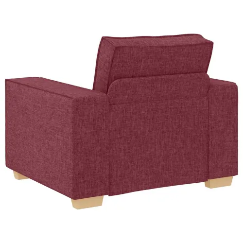 Sofa 3 kom. Vinska crvena Platnasta tkanina - boja crnog vina Cijena