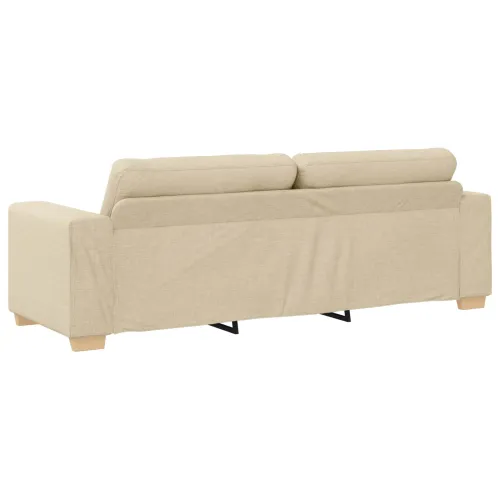 Sofa 3 kom. Krema Platnasta tkanina - Krema Cijena