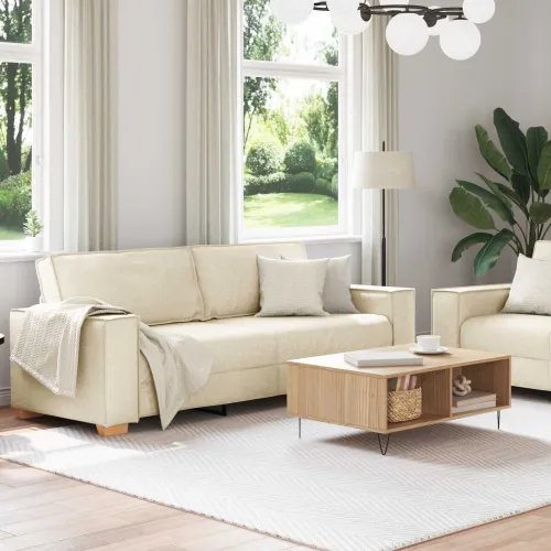 Sofa 2 kom. Bež Platnasta tkanina - Sofa za 2 osobe +3 sjedala Cijena