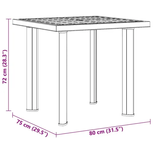 Vrtni stol zeleni 80 x 75 x 72 cm plastični - Zelena 1 Cijena