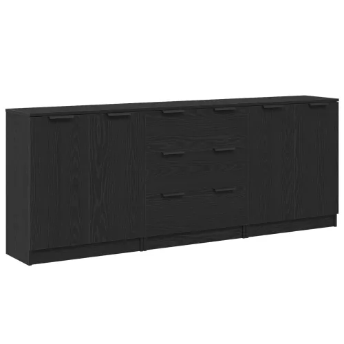 Kreveta 3 kom. Crni hrast 180 x 30 x 70 cm Konstruirano drvo - Crni hrast Cijena