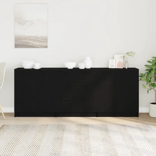 Kreveta 3 kom. Crni hrast 180 x 30 x 70 cm Konstruirano drvo - Crni hrast Cijena