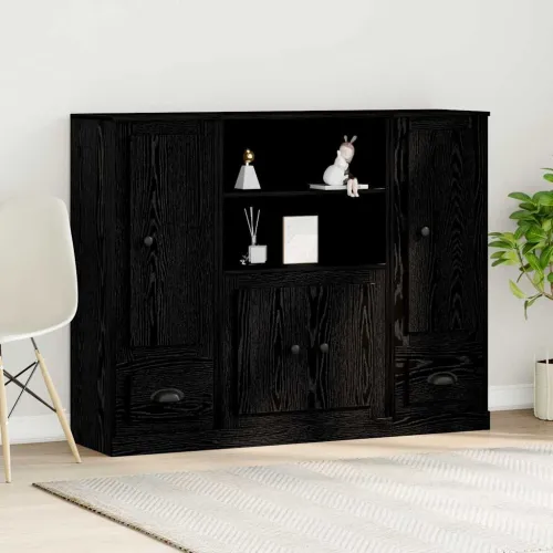 Kuhinjski ormarić Crni hrast 132 x 35.5 x 103.5 cm Konstruirano drvo - Crni hrast Cijena