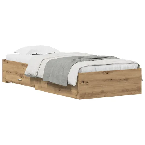 Okvir za krevet s ladicama Umjetnički hrast 90 x 190 cm - hrast artisan 90 x 190 cm Cijena