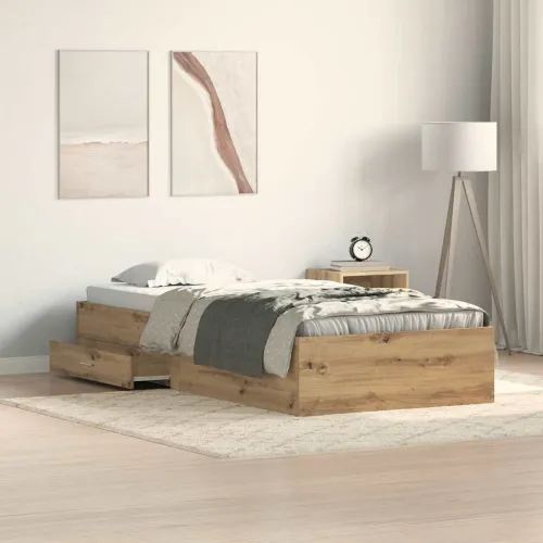 Okvir za krevet s ladicama Umjetnički hrast 90 x 190 cm - hrast artisan 90 x 190 cm Cijena