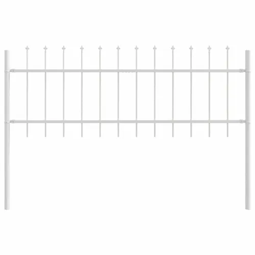 Vrtna Ograda WOERDEN 4 kom. 6,8 x 0,6 m Čelik s prahom Bijelo - Bijelo 680 cm 60 cm Cijena