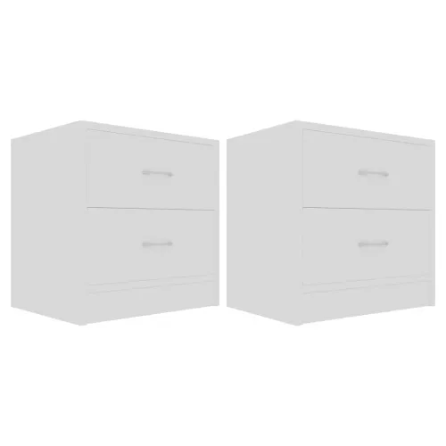 Noćni ormarići 2 kom bijeli 40 x 30 x 40 cm konstruirano drvo - Bijela 2 Cijena