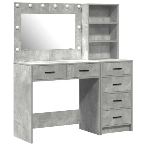 Toaletni stol 2 kom. Siva 78.5 x 41 x 135 cm Konstruirano drvo - Beton siva Cijena