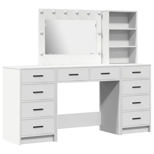 Toaletni stol 3 kom. Bijelo 78,5 x 41 x 135 cm - Bijelo Cijena