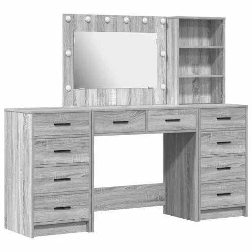 Toaletni stol 3 kom. Siva Sonoma 78,5 x 41 x 135 cm - Sivi hrast sonoma Cijena