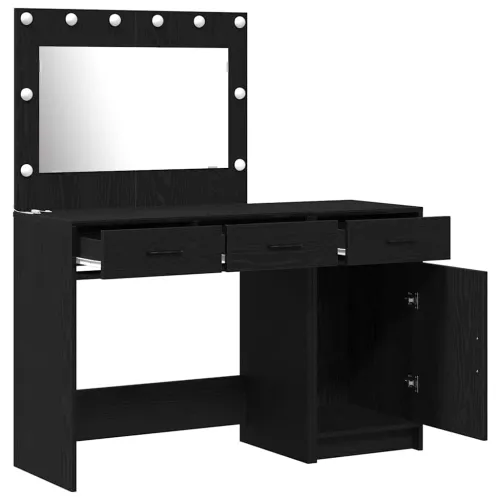 Toaletni stol 2 kom. Crna 40 x 41 x 75 cm Konstruirano drvo - Crni hrast Cijena