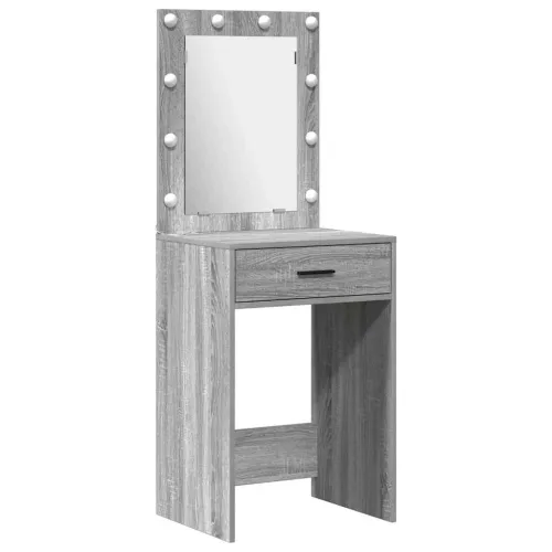 Set stola za oblačenje s LED 3 kom. Siva Sonoma - Sivi hrast sonoma Cijena