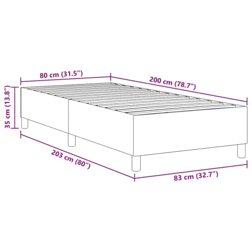 Okvir za krevet Tamno siva 80 x 200 cm Kordura tekstil - Tamno siva 80 x 200 cm Cijena