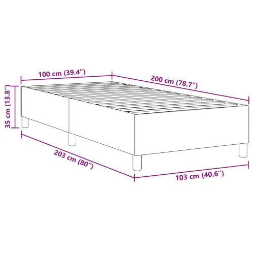 Okvir za krevet Krema 100 x 200 cm Kordura tekstil - Krema 100 x 200 cm Cijena