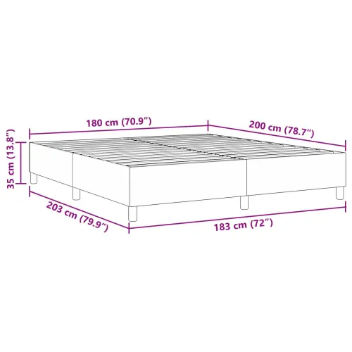 Okvir za krevet Tamno siva 180 x 200 cm Kordura tekstil - Tamno siva 180 x 200 cm Cijena