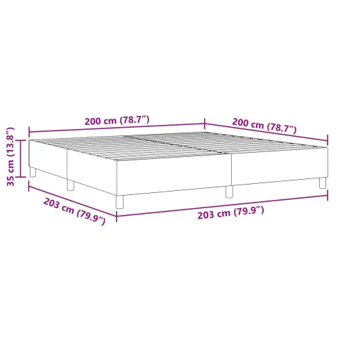 Okvir za krevet Plava 200 x 200 cm Kordura tekstil - Plava 200 x 200 cm Cijena