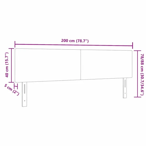 LED glava kreveta s LED trakama Krema 200 cm Kordura tekstil - Krema 200 cm Nizak uzglavlju Cijena