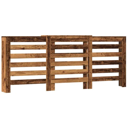 Maska za radijator - Pokrov za radijator boja staro drvo 205x21,5x83,5 cm drveni - Staro drvo 205 x 21,5 x 83,5 cm vodoravne let Cijena