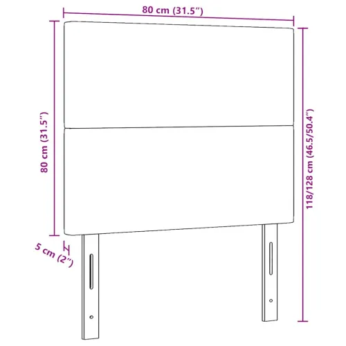 LED glava kreveta s LED trakama Krema 80 cm Kordura tekstil - Krema 80 cm Visoki uzglavlje Cijena