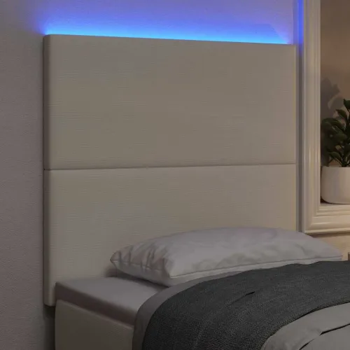 LED glava kreveta s LED trakama Krema 80 cm Kordura tekstil - Krema 80 cm Visoki uzglavlje Cijena