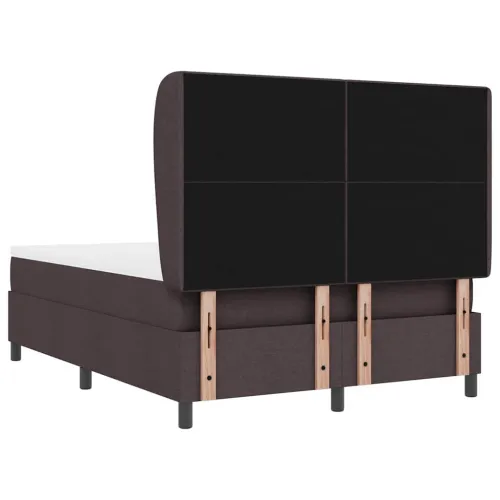 Box spring krevet Tamno smeđa 160 x 200 cm tkanina - Tamno smeđa 160 x 200 cm Prošiveno gumbima Cijena