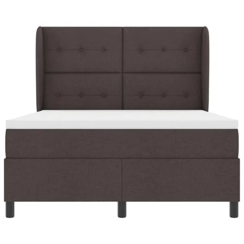 Box spring krevet Tamno smeđa 160 x 200 cm tkanina - Tamno smeđa 160 x 200 cm Prošiveno gumbima Cijena