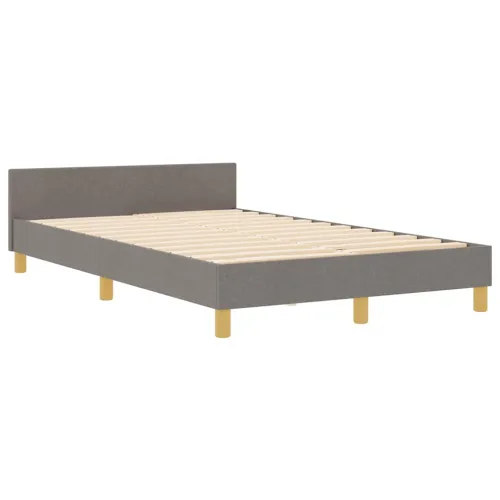 Okvir za krevet Sivo-smeđa 120 x 200 cm tkanina - Sivo-smeđa 120 x 200 cm Prošiveno gumbima Cijena