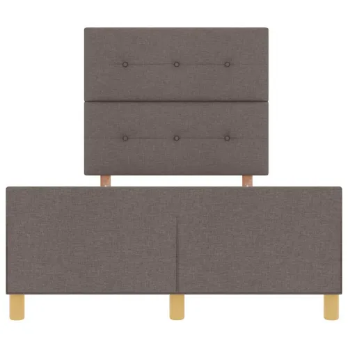 Okvir za krevet Sivo-smeđa 120 x 200 cm tkanina - Sivo-smeđa 120 x 200 cm Prošiveno gumbima Cijena