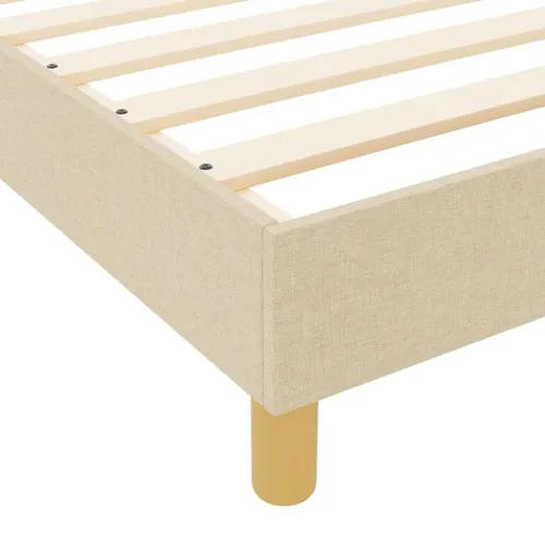 Okvir za krevet s uzglavljem Krema 120 x 200 cm tkanina - Krema 120 x 200 cm Prošiveno gumbima Cijena