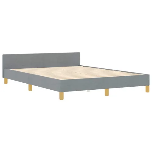 Okvir za krevet Svjetlosiva 160 x 200 cm tkanina - Svjetlosiva 160 x 200 cm Prošiveno gumbima Cijena