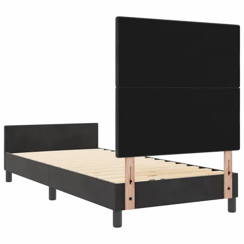 Box spring krevet s uzglavljem Crna 80 x 200 cm Baršun - Crna 80 x 200 cm Prošiveno gumbima Cijena