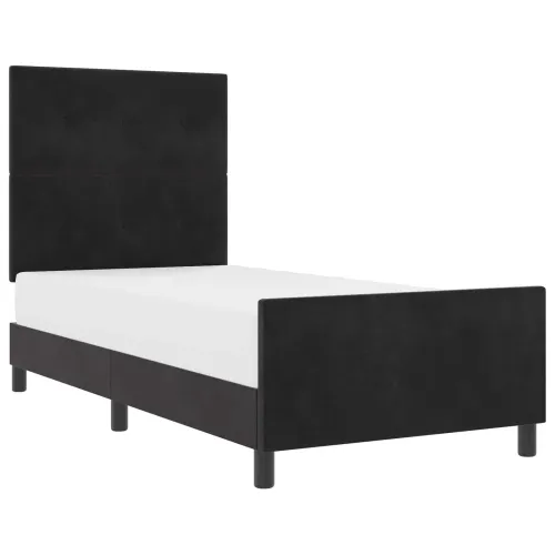 Box spring krevet s uzglavljem Crna 80 x 200 cm Baršun - Crna 80 x 200 cm Prošiveno gumbima Cijena