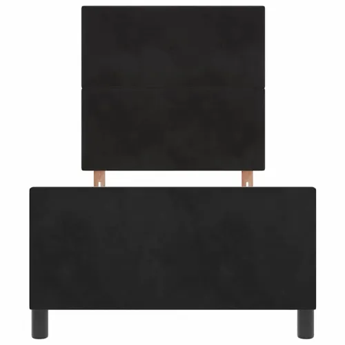 Box spring krevet s uzglavljem Crna 80 x 200 cm Baršun - Crna 80 x 200 cm Prošiveno gumbima Cijena