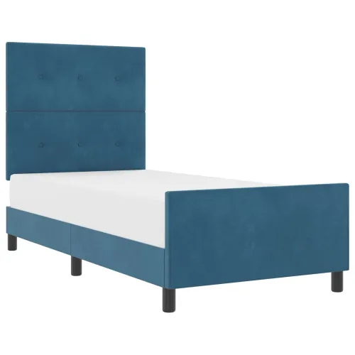 Box spring krevet Tamno plava 80 x 200 cm Baršun - Tamno plava 80 x 200 cm Prošiveno gumbima Cijena