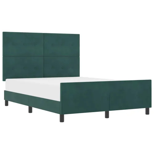 Box spring krevet Tamnozelena 160 x 200 cm Baršun - Tamnozelena 160 x 200 cm Prošiveno gumbima Cijena