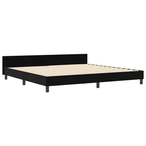Box spring krevet s uzglavljem Crna 200 x 200 cm Baršun - Crna 200 x 200 cm Prošiveno gumbima Cijena