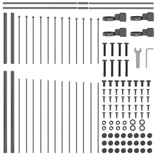 Vrtna Ograda WOERDEN 4 kom. 170 x 190 cm Siva - 680 cm 125-150 cm Siva Cijena