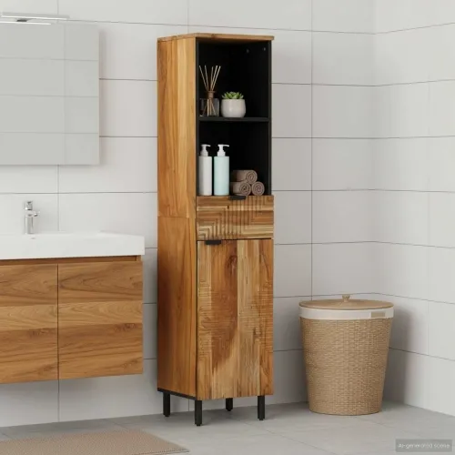 Kupaonski ormar Solid Acacia Wood 38 x 33 x 160 cm - Masivno bagremovo drvo Cijena