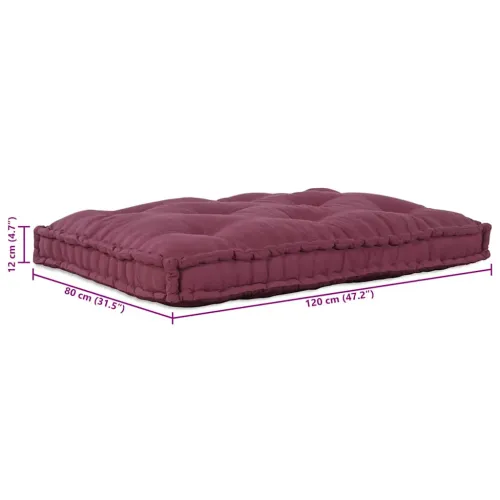 Jastučić za paletni kauč Bordo 120 x 80 x 12 cm Tkanina - 1x jastučić Bordo Cijena
