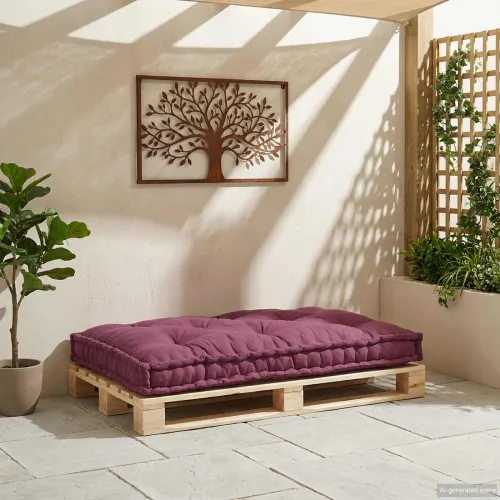 Jastučić za paletni kauč Bordo 120 x 80 x 12 cm Tkanina - 1x jastučić Bordo Cijena